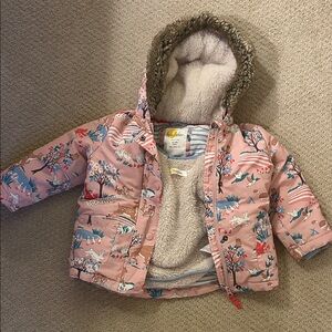 Mini Boden Pink Patterned Kids Jacket